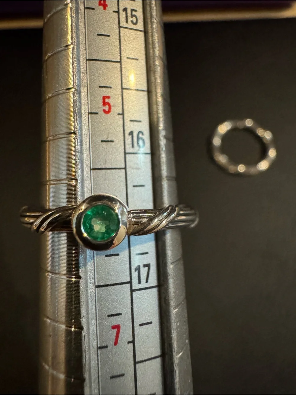 Peter Thomas Roth Sterling Silver and Emerald Slim Band Set